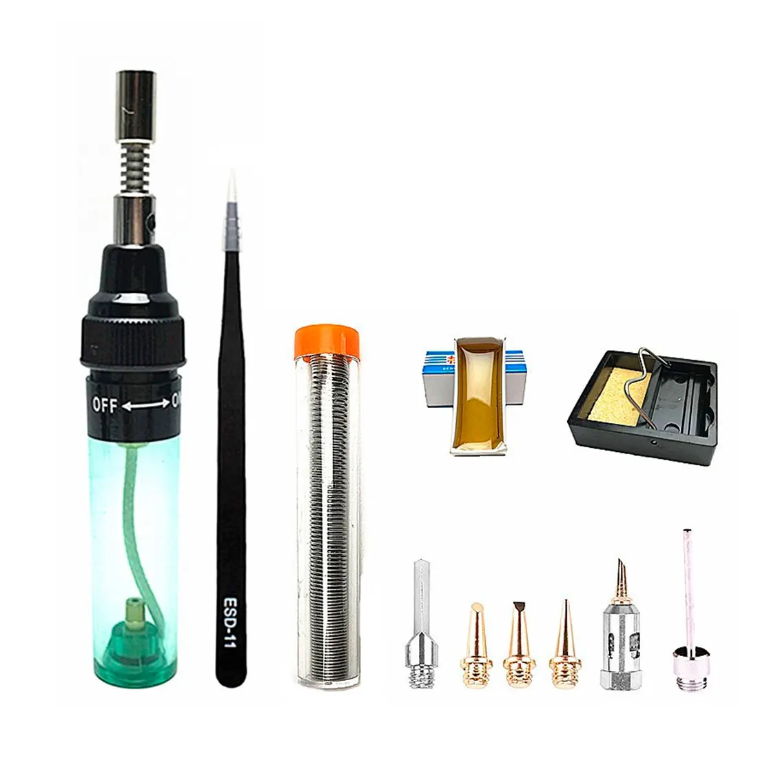

Welding Tool Butane Gas Soldering Iron Pen Shaped Cordless DIY Butane Gas Gun Torch Portable Outdoor Soldering Blow Torch