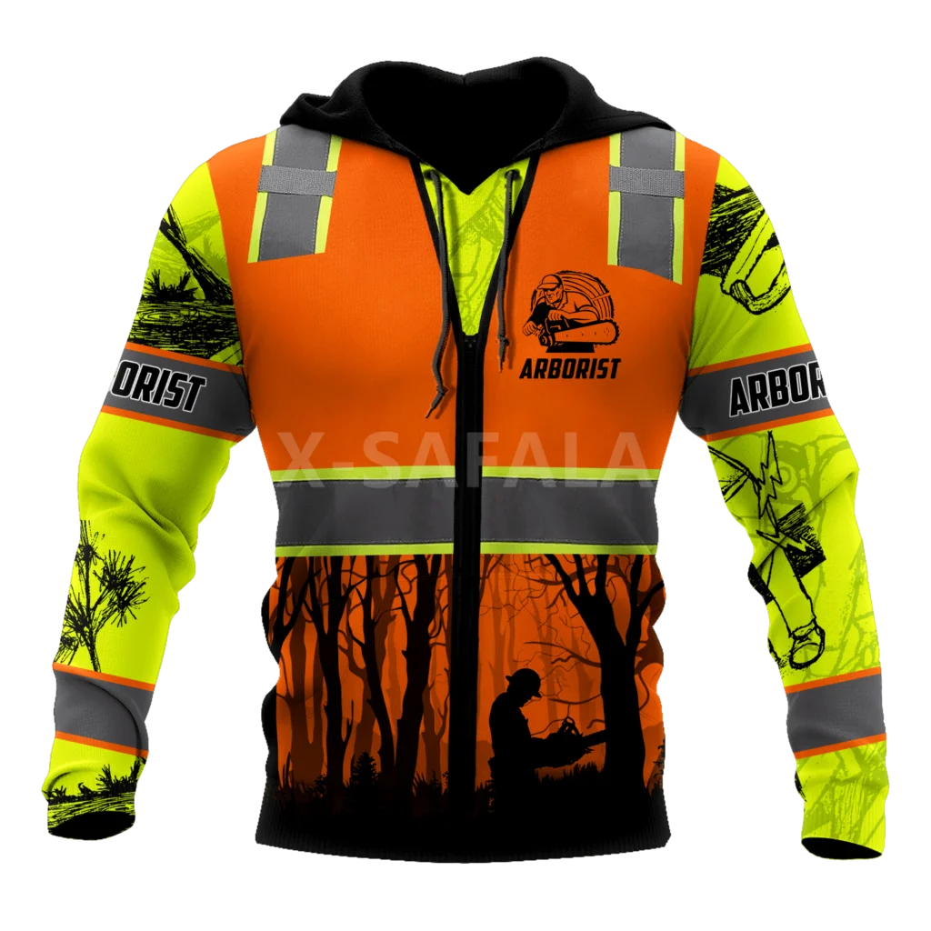 

Худи Arborist Lumberjack с 3D принтом, весна-осень, мужская и женская верхняя одежда в стиле Харадзюку, пуловер на молнии, свитшот, повседневный стиль у...