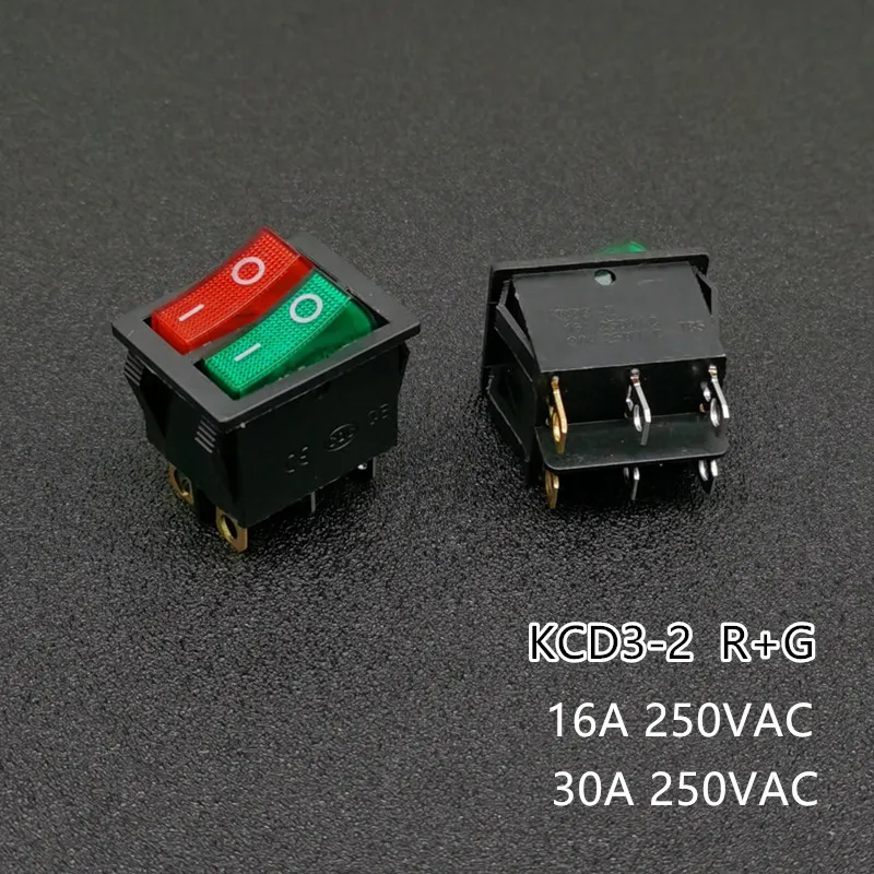 1 шт. KCD 6PIN 16A 250 В 20A 125 в двойной светильник переключатель кулисный ВКЛ-ВЫКЛ KCD6