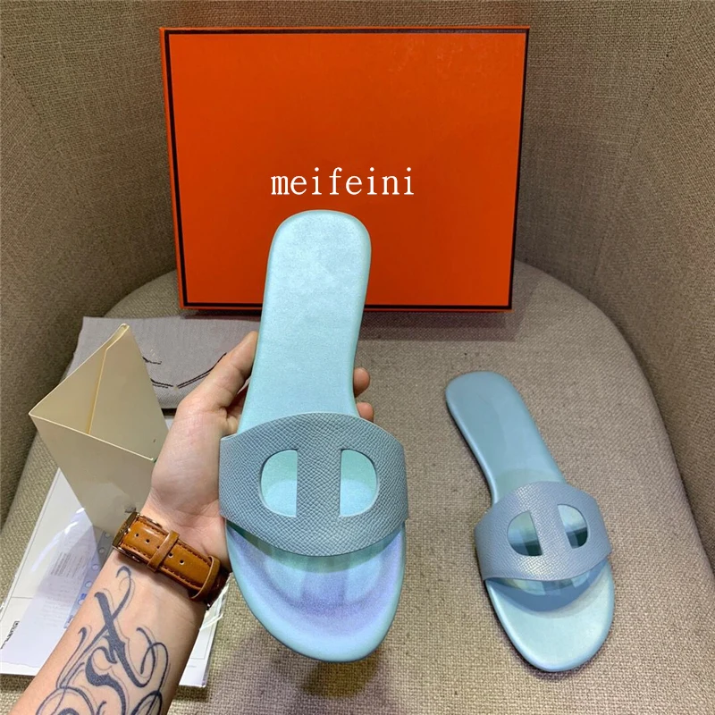 Женские шлепанцы на плоской подошве Уличная обувь в виде свиного носа лето 2019 |