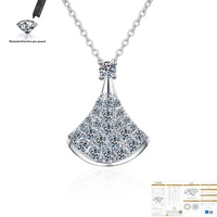 925 sterling silver created moissanite gemstone wedding engagement butterfly pendent necklace fine jewelry wholesale