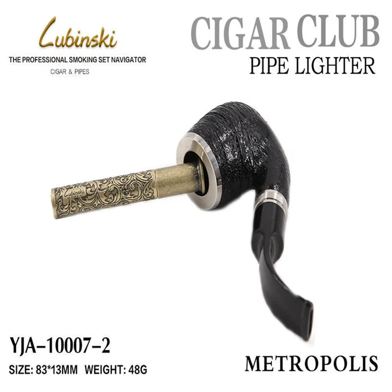 

Cigar Pipe Bronze Wheel Inflatable Lighter Portable Exquisite Package Gift Bag