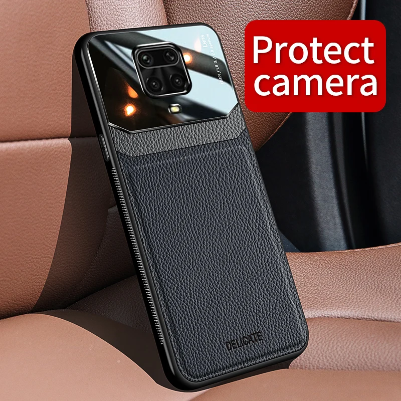 For Xiaomi Redmi Note 9S Case Mirror Plexiglass PU Leather Shockproof Case for Xiaomi Redmi Note 9 Pro Max Back Cover