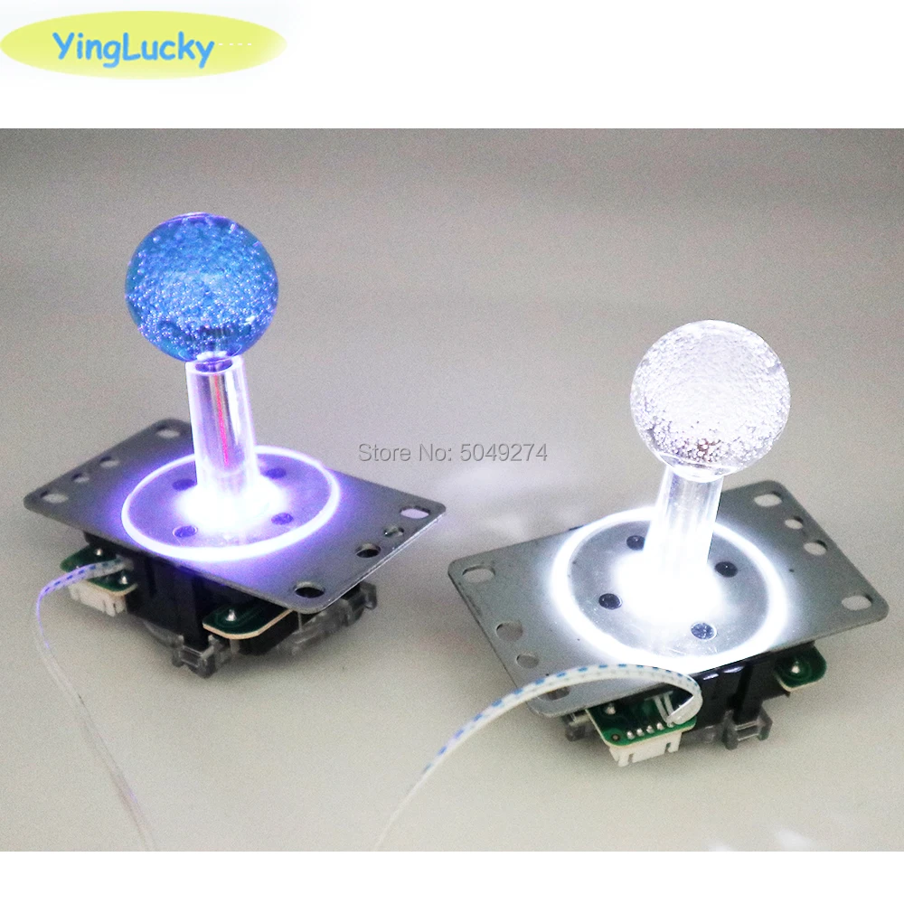 

yinglucky arcade 5 V LED joystick colorido luces iluminadas joystick SANWA tipo 5 pin joystick para Arcade Juego de pesca