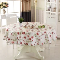 pvc plastic tablecloth nordic style round tablecloth pastoral flowers pattern oil proof waterproof kitchen table cloth