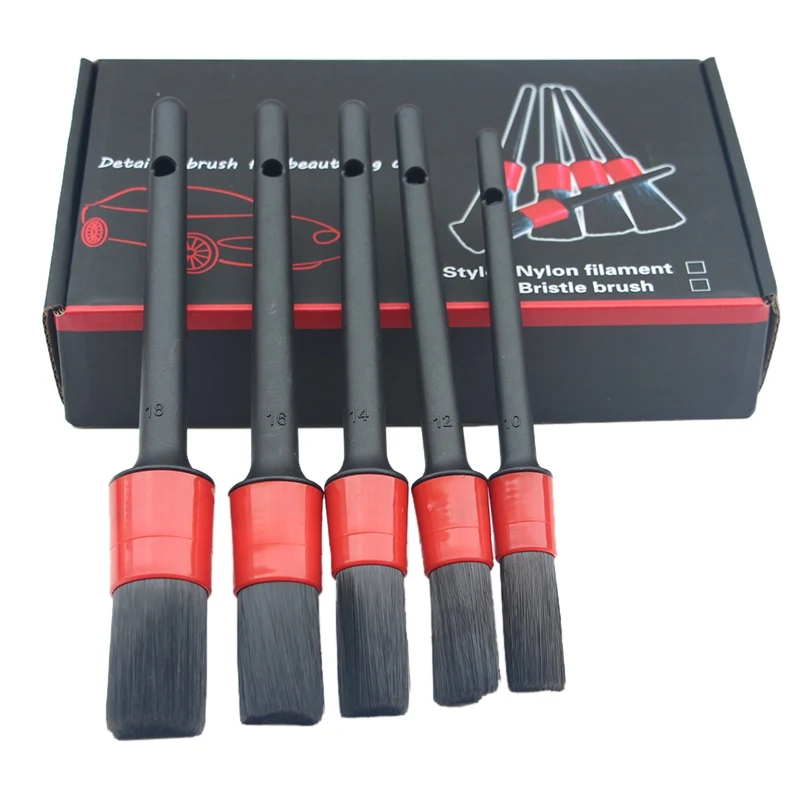 

5PCS Car Cleaning Detailing Brushes For Wheels Engine Dashboard Air Outlet Clean Brush Tools Car Wash Accessories