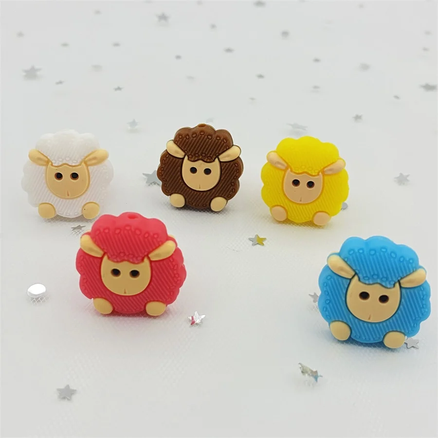 10pc SiliconeAnimal Beads BPA Free Baby Teething DIY Toy For Pacifier Clips New Born Silicone Rodent Tiny Rod Teether | Мать и ребенок