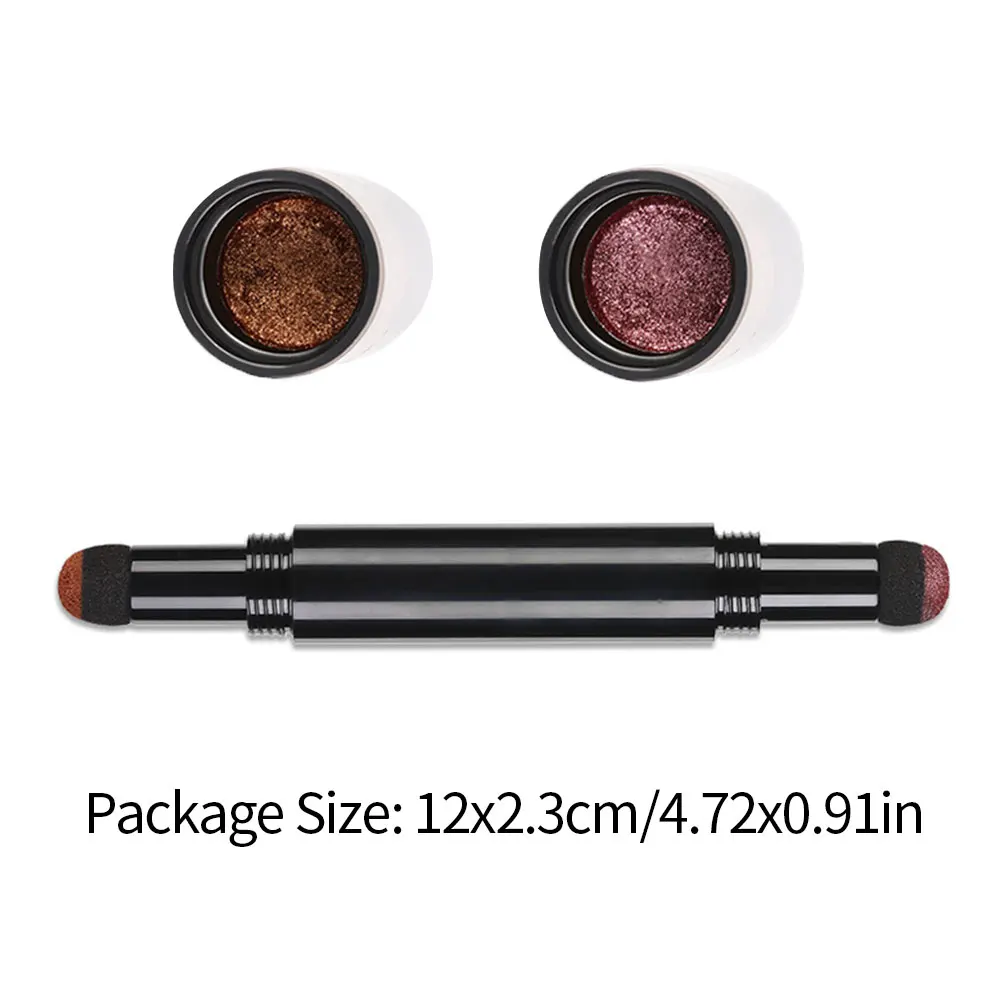 

Nail Powder Cushion Pen Effect Double Holographic Mirror Head Air Cushion Powder Pen DIY Decoration Sponge Stick for Nail Art