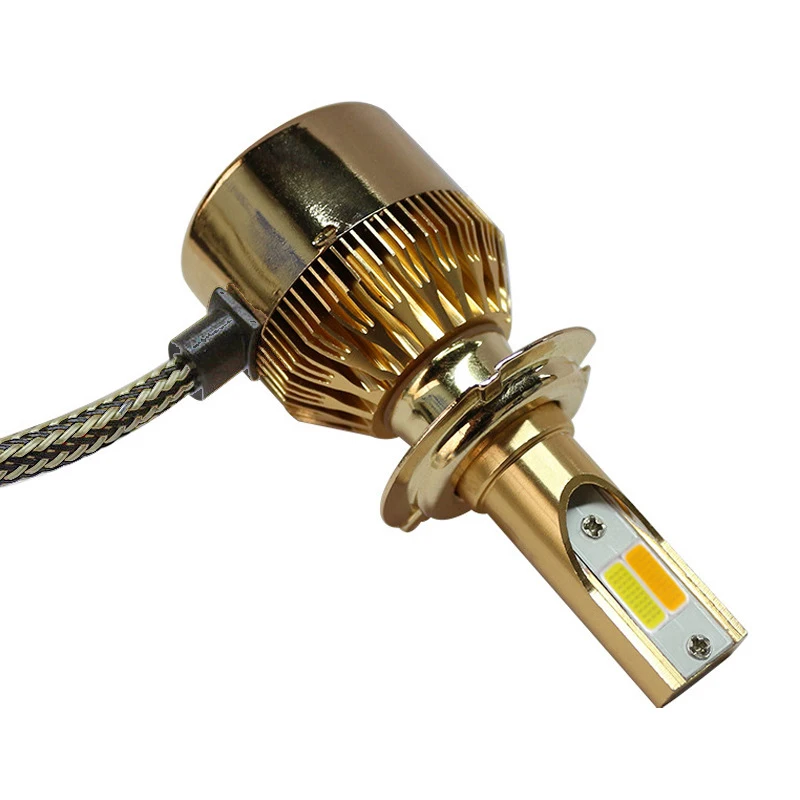 H4 H7 H11 H8 9006 HB4 H1 H3 9005 dual c6 Лампы головного света для автомобилей 72W 9600LM белый желтый светодиод h7 светодиодные противотуманные фары