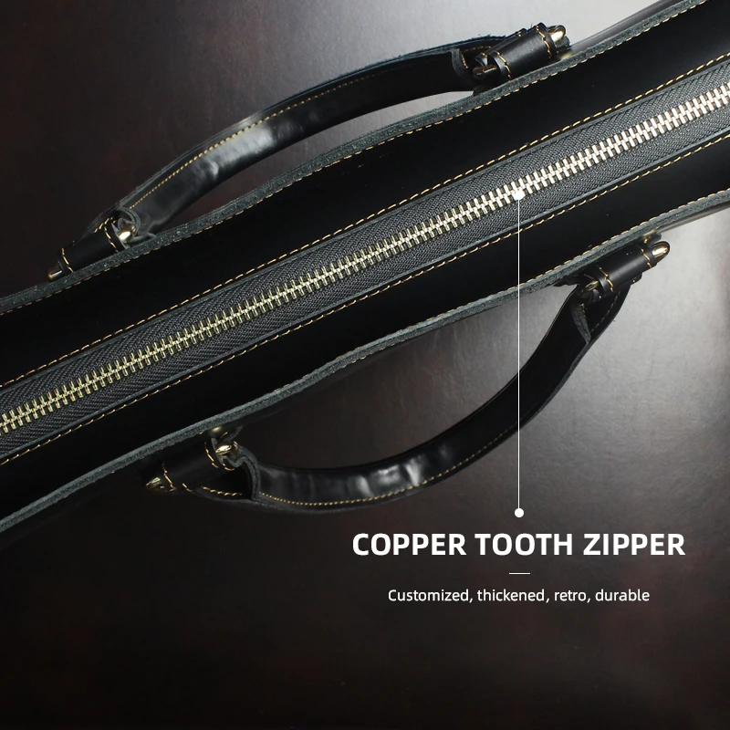 Fit For 13'' Laptop Men's Briefcase Genuine Leather Male Business Handbag Large Capacity Doctor Lawyer computer Clutch Briefcase