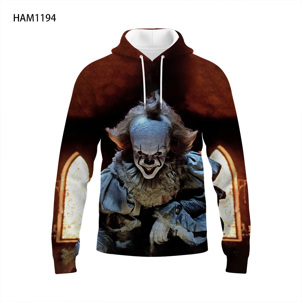 

Horror Movie Clown Back To The Soul Night Hoodie 3D Print Hooded Sweatshirts Men Women Fashion Casual Funny Pullover Hoodies