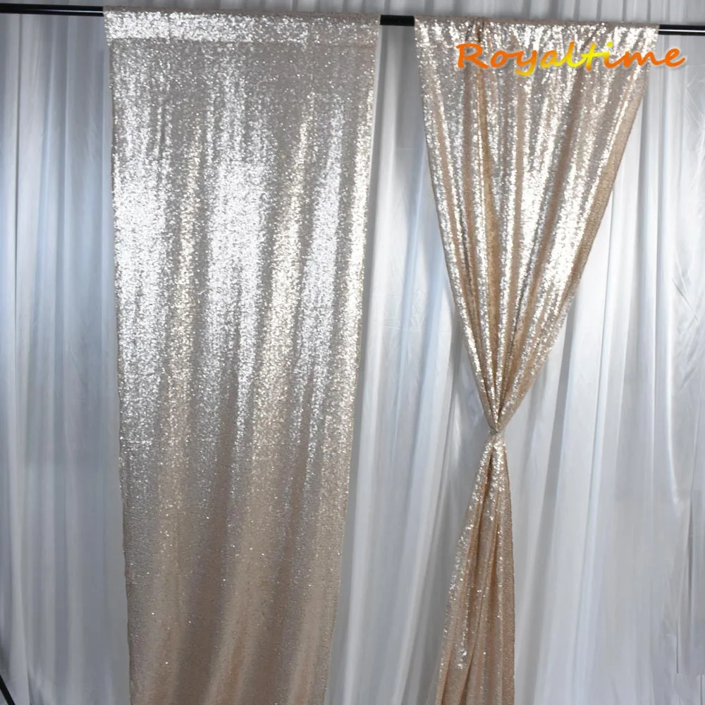 Royaltime 2 шт 2x8ft Шампань фон с пайетками занавеска Свадебная фотобудка для