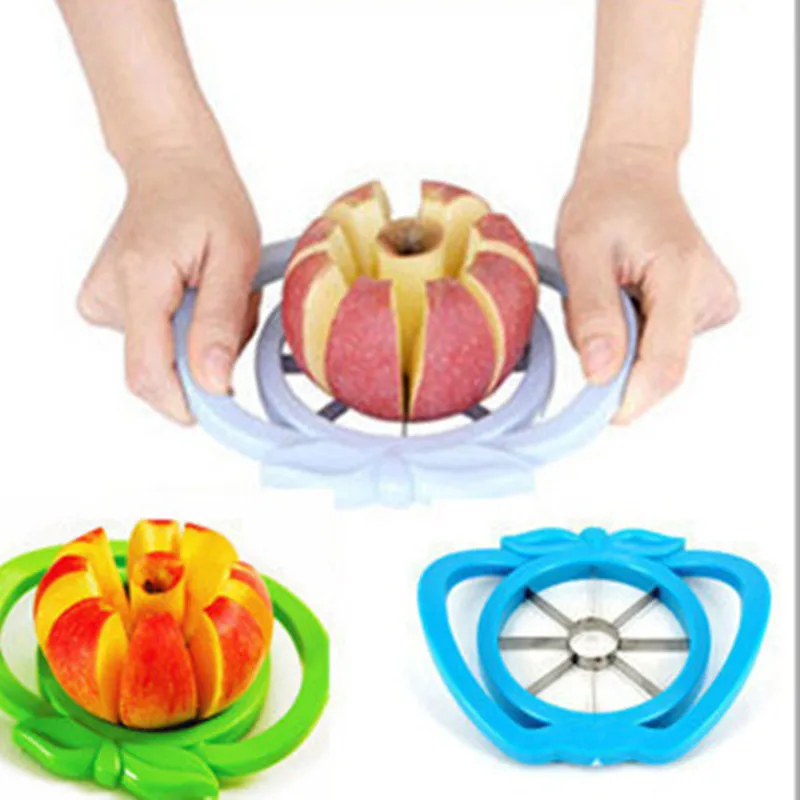 

1Pcs Random Color Apple Slicer Fruit Core Separation Tool Plastic + Stainless Steel Home Kitchen Accessories