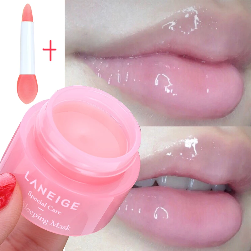 

3g or 20g Night Sleep Care Moisturizing Lips Pink Lip Balm Cleans Up Dead Skin And Fades Lip Lines Lip Mask Korean Lip Care
