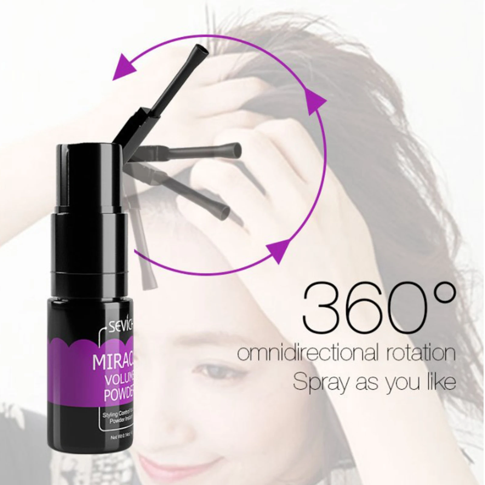 

4g Hair Powder with Adjustable Spray Control Oil Styling