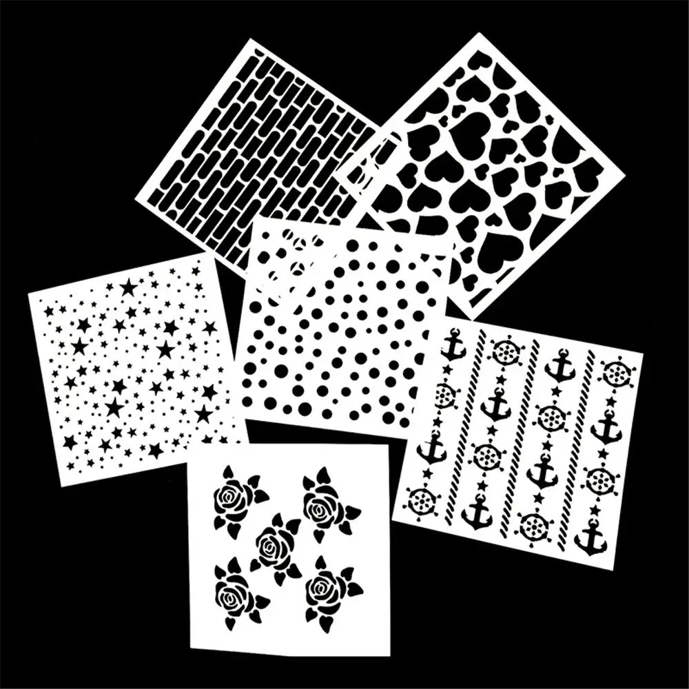 

Трафарет многоразовый в форме цветка, Аэрограф для рисования «сделай сам», Декор для дома, альбом для скрапбукинга, поделки, 1 шт.