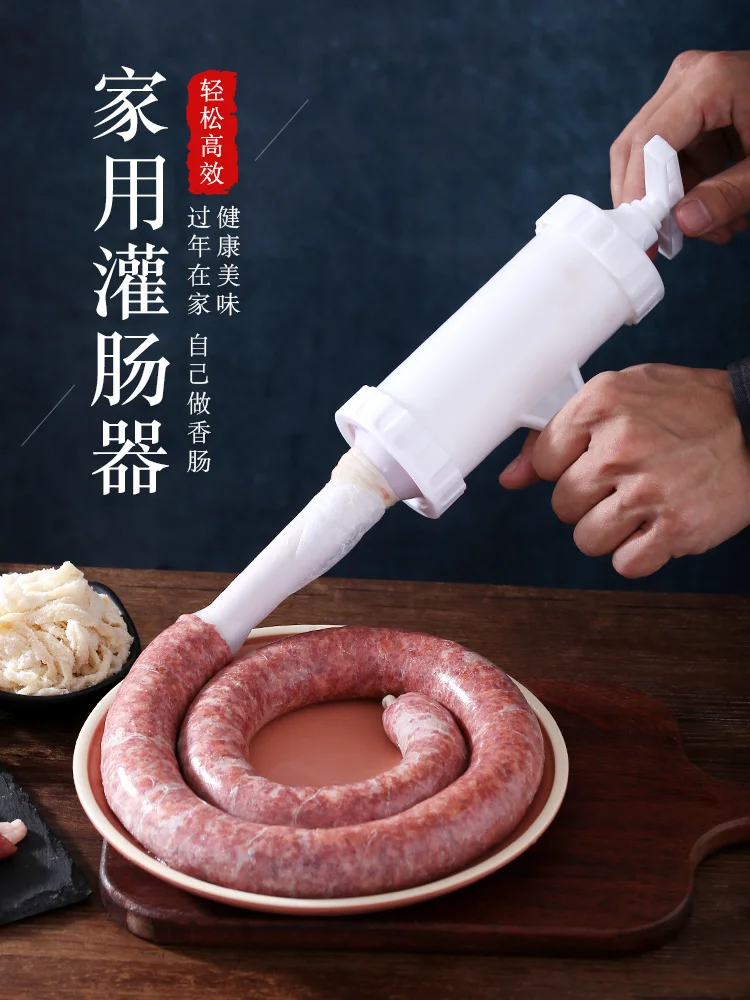 

Manual plastic enema with funnel homemade air-dried sausage enema enema tool kitchen gadget