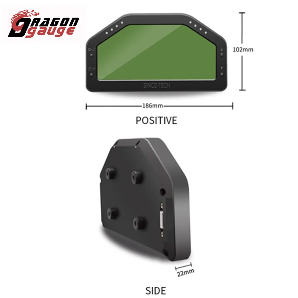 Дракон датчик ралли гонки приборные панели 9 в 1 ЖК дисплей сенсор Набор