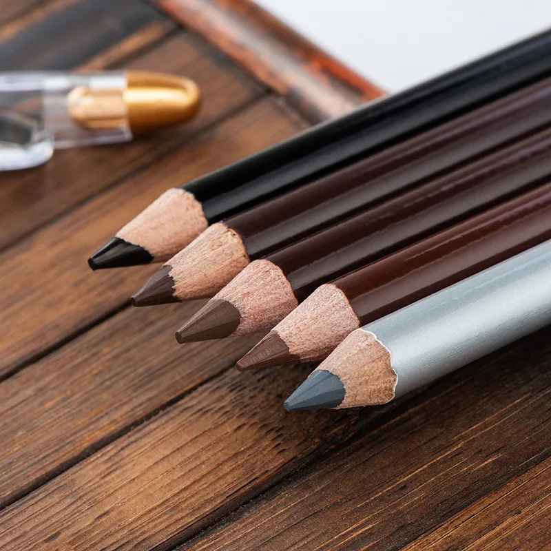 Eyebrow Pencil Available Shadows Cosmetics Natural Long Lasting Tint Waterproof Microblading Wooden Pen | Красота и здоровье
