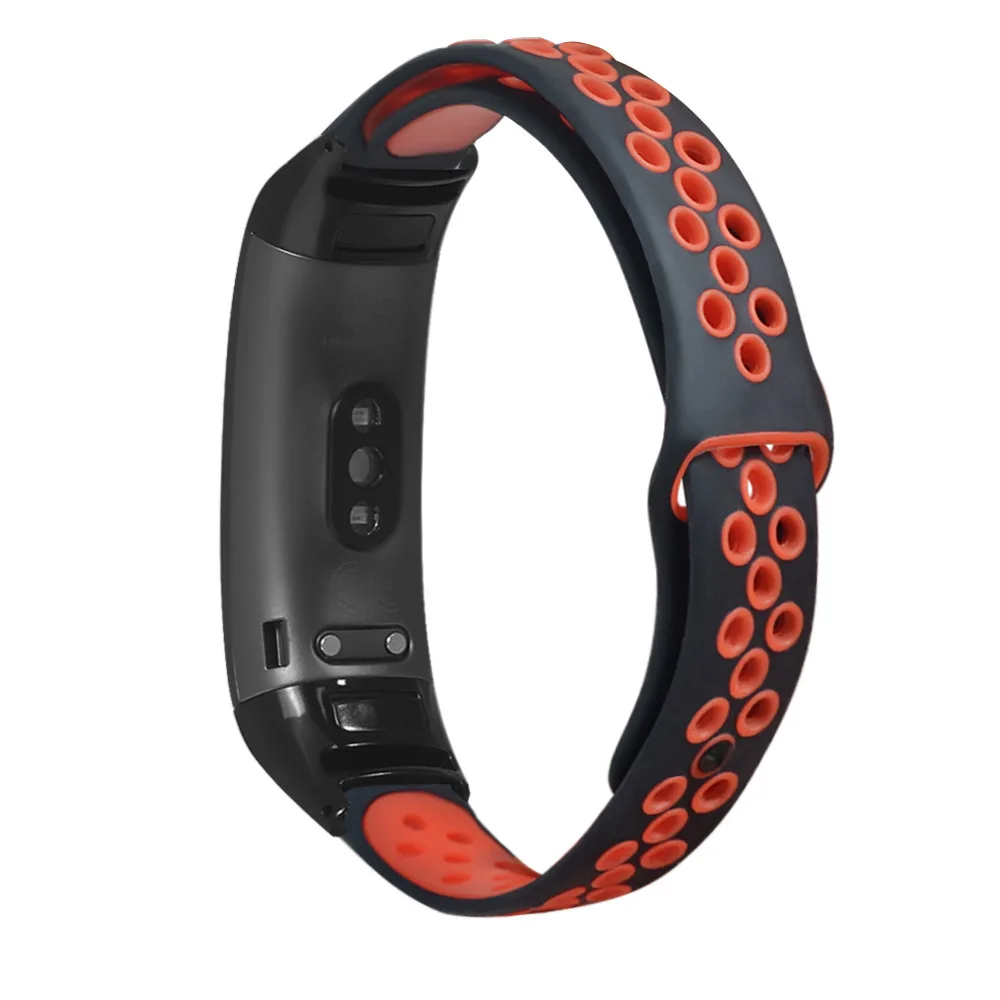 HANGRUI силиконовый двойной цветной ремешок для huawei Honor Band 5 4 ремешок резиновый браслет для Honor Band 5 браслет аксессуары