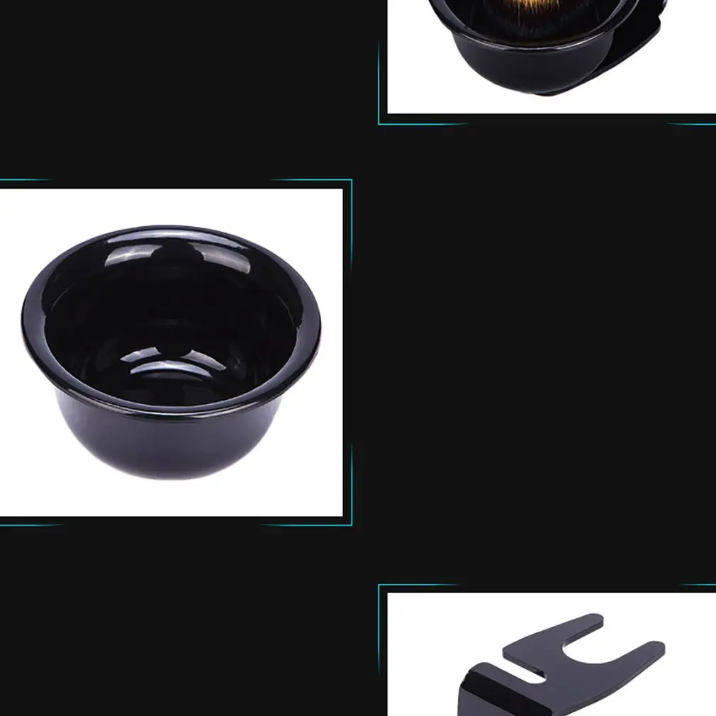 Винтажная кисть + чаша акриловая подставка для капельного бритья бритва 3