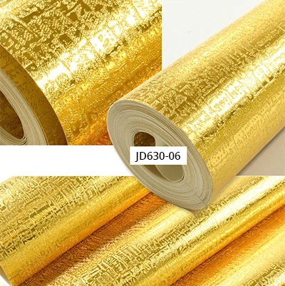 JD630 06 Высокое качество 3D Золотая фольга настенная бумага рулон для стены ПВХ водонепроницаемая поверхность Роскошная настенная бумага для бара гостиной современный настенный Декор - Цвет: JD630 06