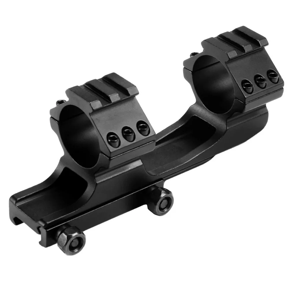 25.4mm/30mm Scope Mount Dual Ring Cantilever Heavy Duty Picatinny with 20mm Weaver Rail Hunting Caza Black | Спорт и развлечения
