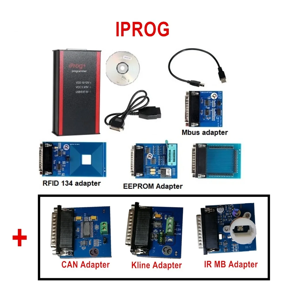 7 Adapters V77 Iprog+ Iprog Pro программист поддержка IMMO+ коррекция пробега+ сброс подушки безопасности до года Замена Carprog полное танго - Цвет: 7 Adapters