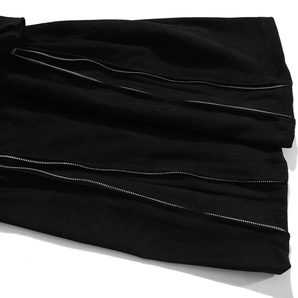 

Aolamegs Pants Men Multi-Pocket Side Zipper Adjustable Elastic Waist Trousers Straight Casual High Street Fashion Streetwear men