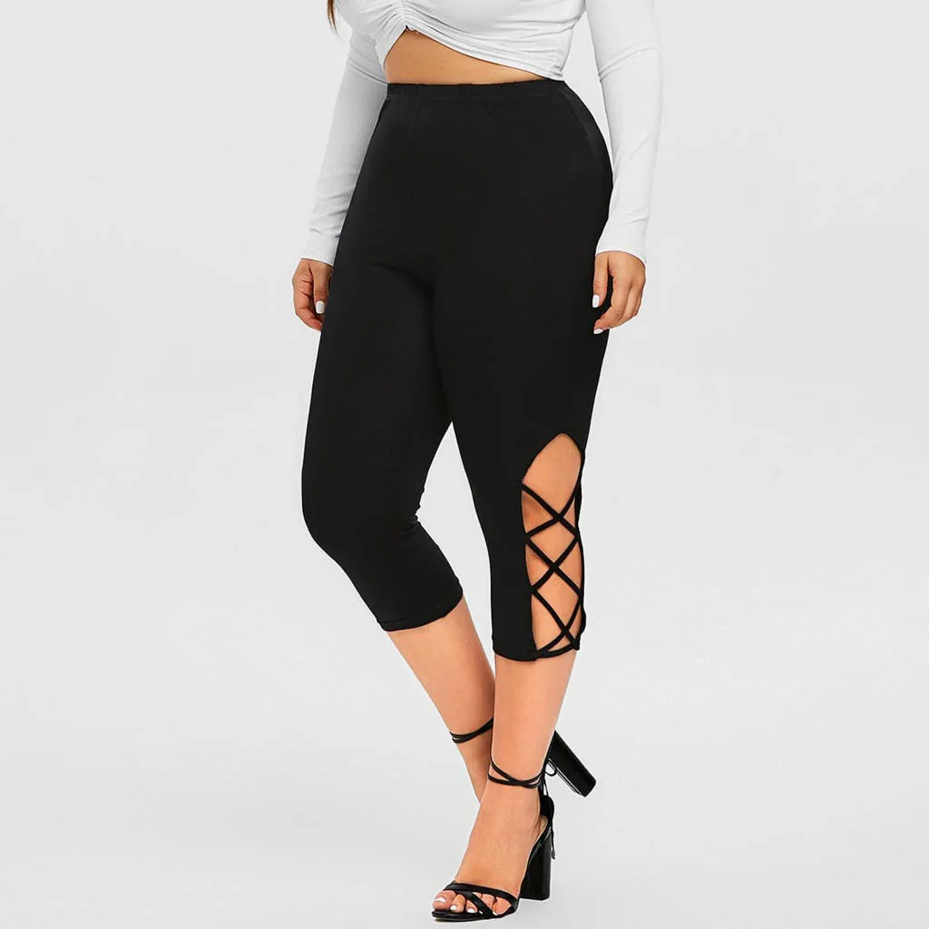 

Модные женские эластичные однотонные спортивные брюки с завышенной талией