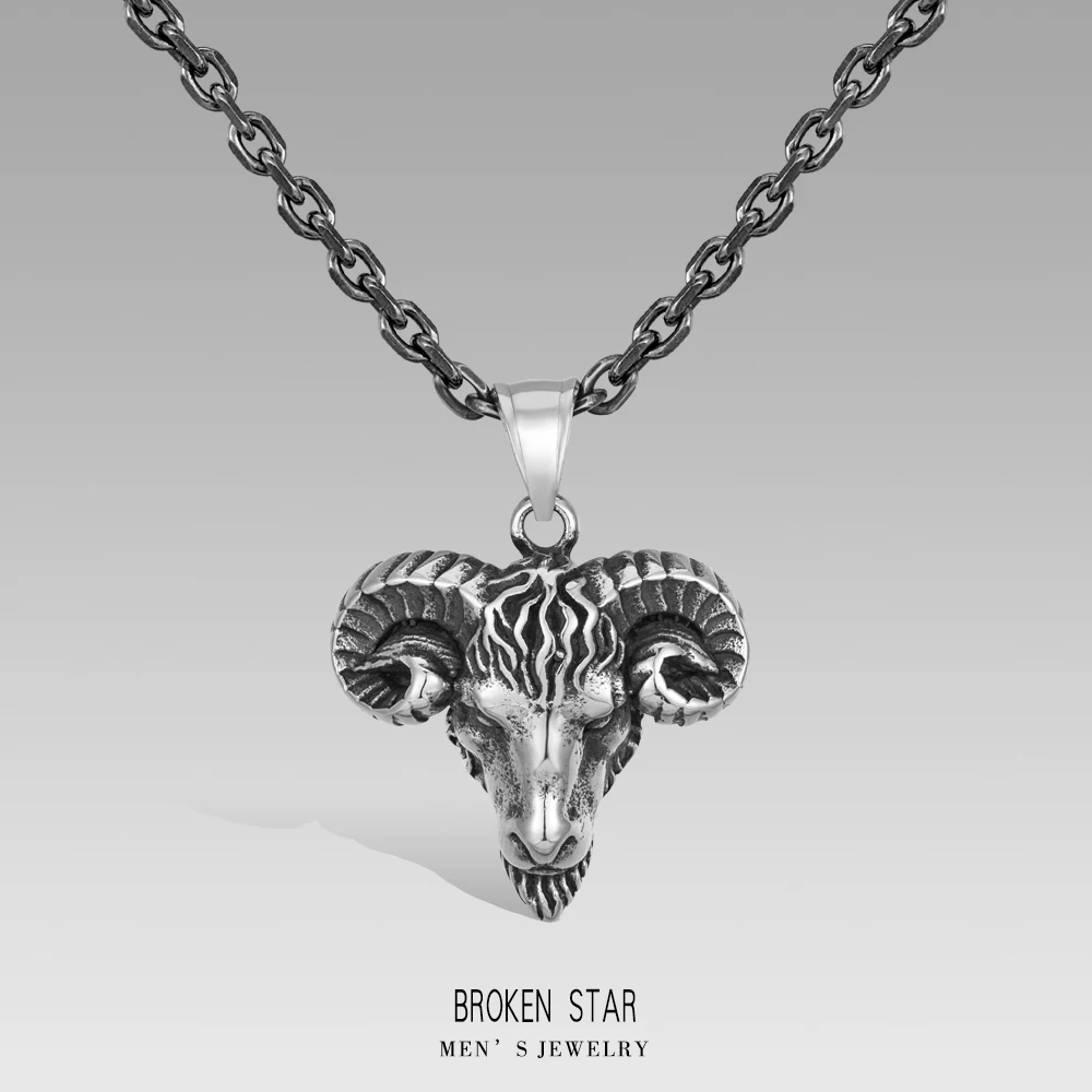 

Stainless Steel Cute Sheep Pendant Necklace For Men Good Detail Trendy Women Titanium Steel Animal Charm Jewelry Chain Wholesale