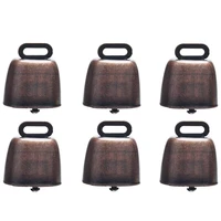 6pcs pet anti lost red copper bell cattle horse sheep grazing bell dog potty training doorbell