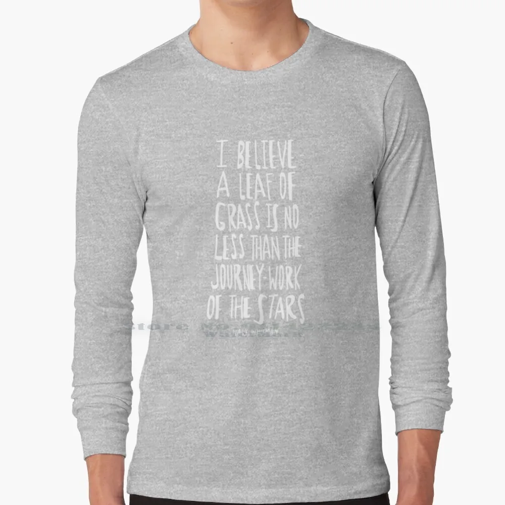 

Итман: лист травы футболка с длинным рукавом Tee Walt Whitman поэзия трава звезды креативный тренд винтажный крутой подарок евро США