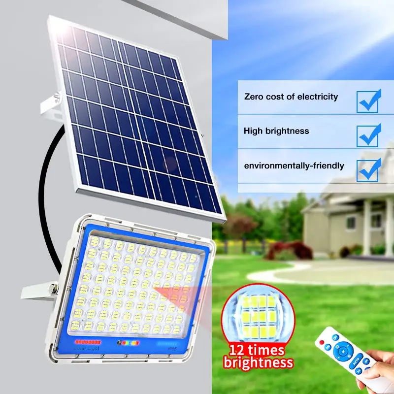 

New style Aluminum SMD Ip66 Waterproof 500W Outdoor Garden Solar LED Floodlight Solar light