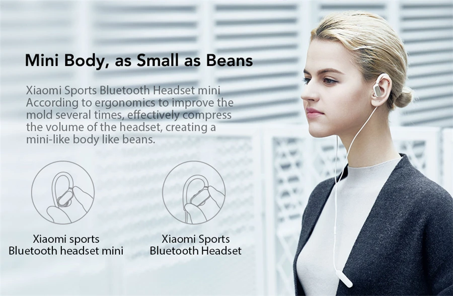 Bluetooth-наушники Xiaomi Mi гарнитура с микрофоном Беспроводные спортивные наушники