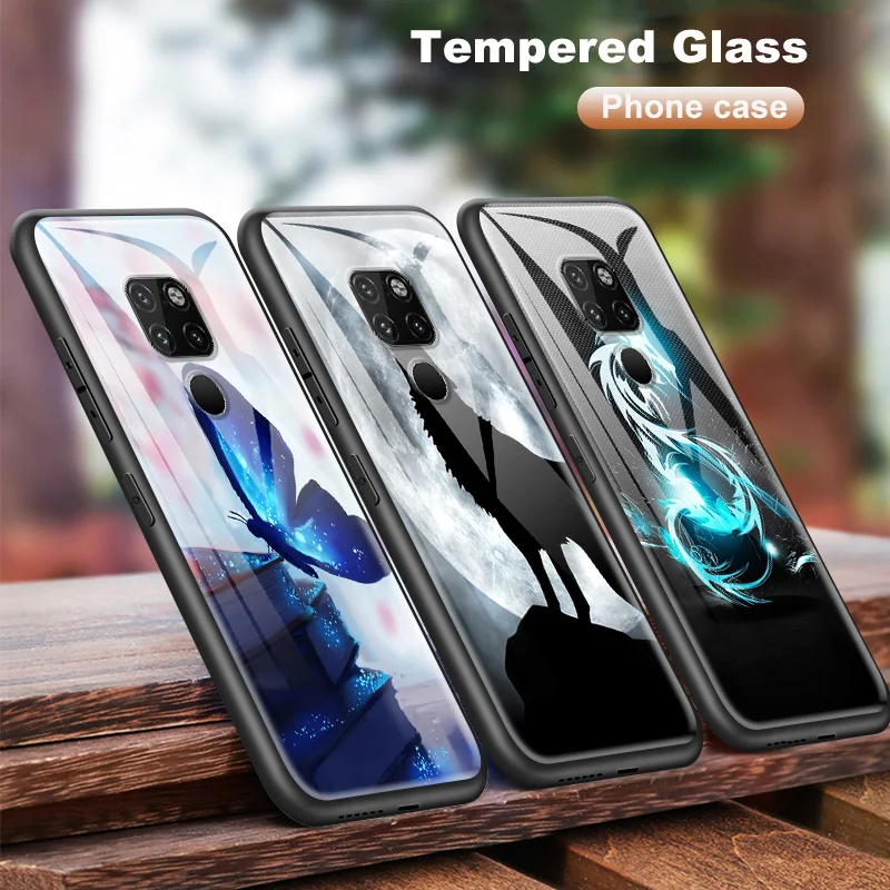 Чехол из закаленного стекла для huawei Enjoy 9s Honor 7A Pro 7C 7X 8A 8X9 10 Lite Magic 2 Play mate 20 Pro Nova2 3 4 Design Animal Capa