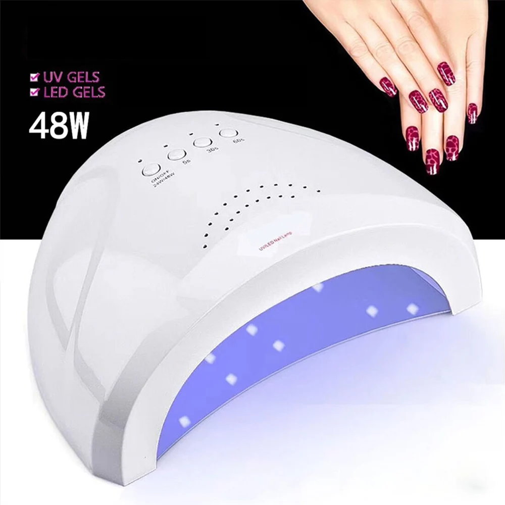 УФ-лампа для сушки гель-лака 30 светодиодный 48 Вт