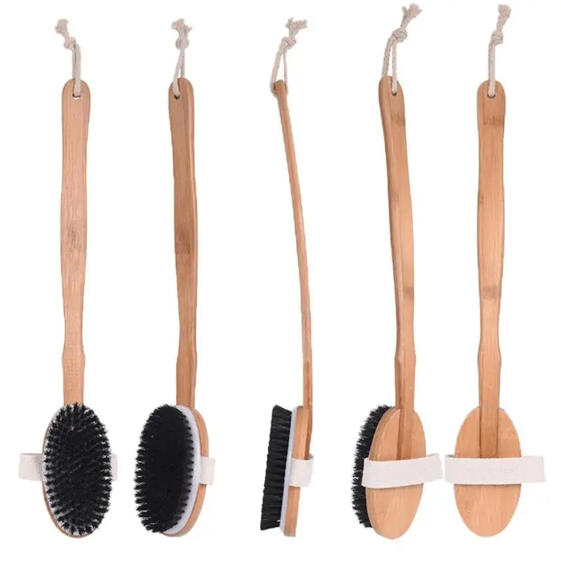 3 шт. натуральная щетина щетка для ванны Луффа трение банное полотенце бамбук