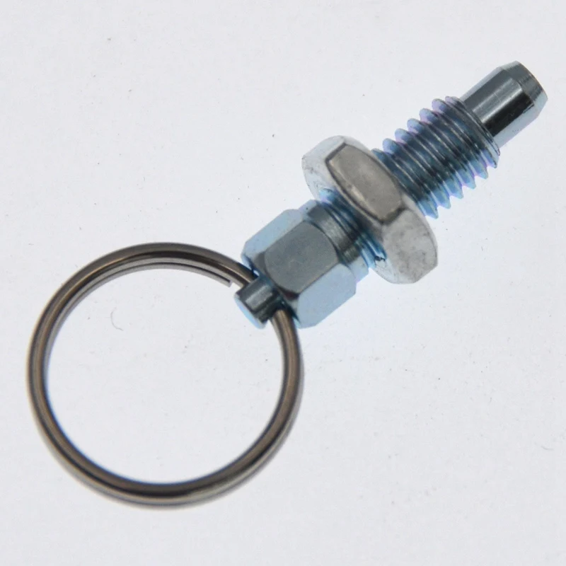 2PCS Stainless Steel Spring Indexing Plunger with Pull Ring M6 Flat | Car Towel