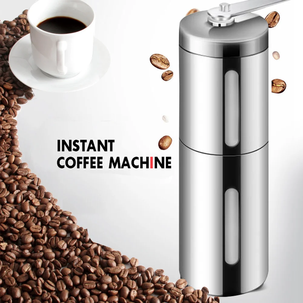 

Handmade Stainless Steel Coffee Machine Mini Portable Adjustable Pepper Grinder Portable Stainless Steel Manual Coffee Grinder