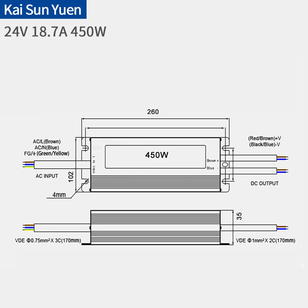 Водонепроницаемая Инженерная мощность 220 В переменного тока до 24 18. 8a450 Вт