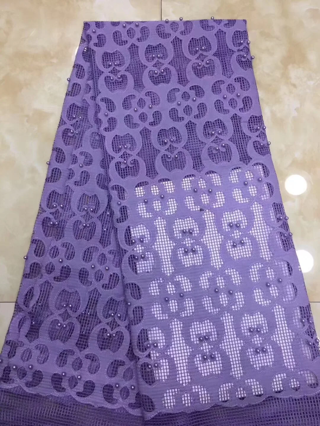 5 yards free ship by DHL High Quality African Lace Fabric New French Cord Pearls Nigerian Fabrics for Dress D86 | Дом и сад