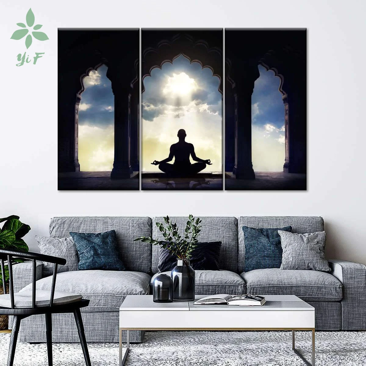 

Buddhist 3 Piece Canvas Wall Art Home Decoration Oil Painting