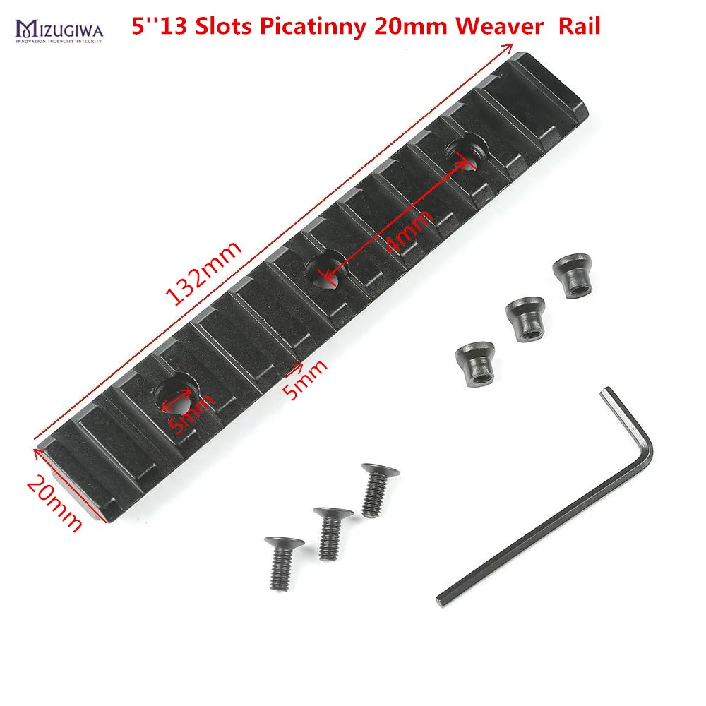 5 inch mount MIZUGIWA 14 см 5,5 ''Пикатинни Вивер 20 мм рельсовый прицел крепление База 13 слотов винтовка ружье дробовик 500590835 серия Охота Каза - Цвет: 5 inch mount