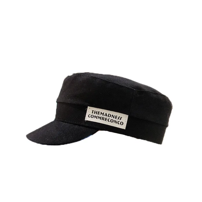 Дизайнерская темно синяя шапка женская осенняя Корейская версия сетчатая