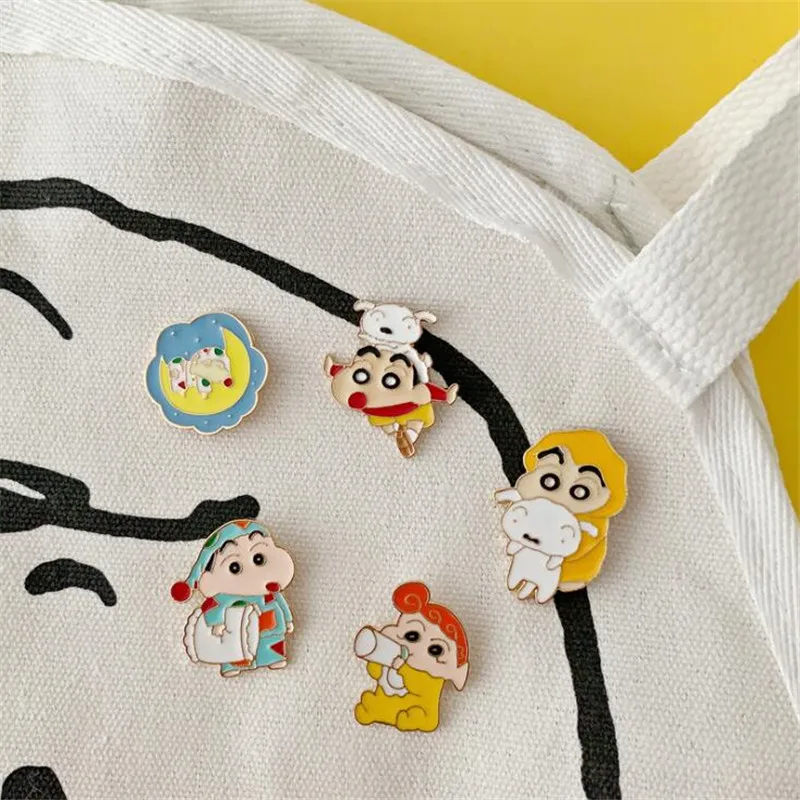 

Crayon Shin chan Brooch Cosplay Cartoon Cute Girl Costumes Accessories Badge Toru Kazama Nohara Himawari Pin