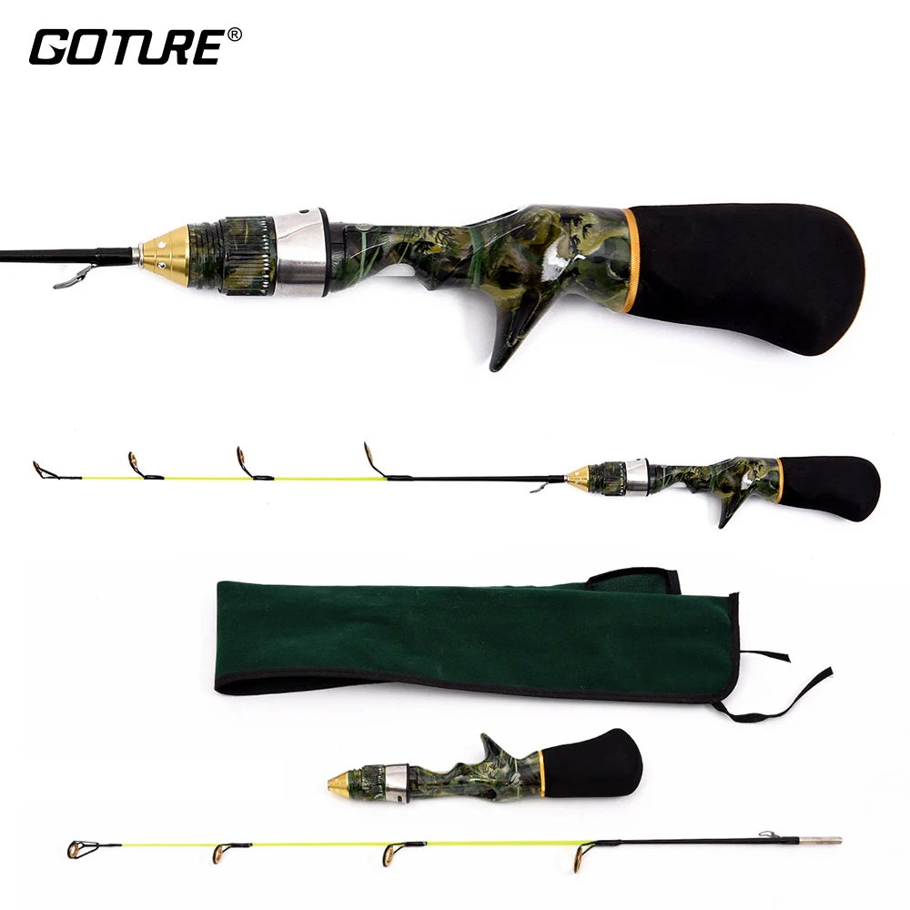 

Goture Solid Glass Fiber Tip Camouflage Handle Winter Fishing Rod Raft Rod Baitcasting Rod 50cm 60cm