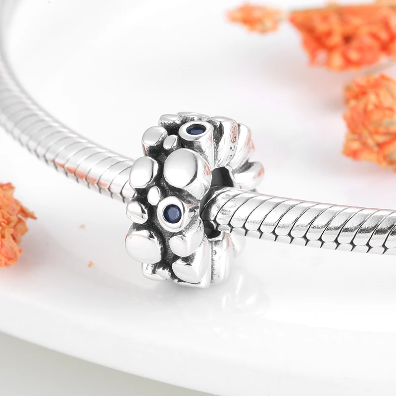 Бусины-разделители из серебра 925 пробы для изготовления ювелирных изделий