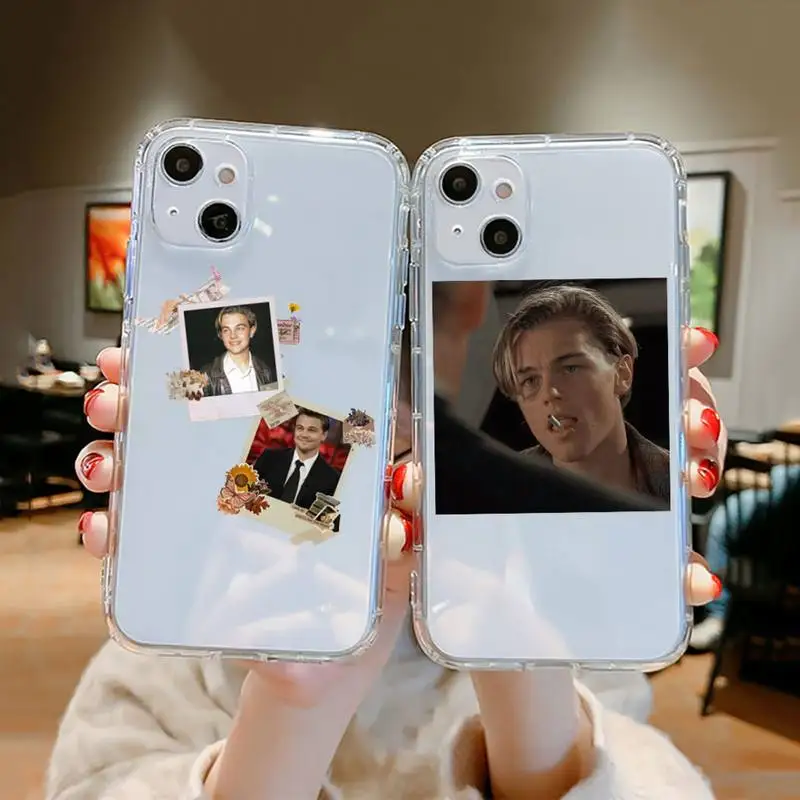 

actors Leonardo DiCaprio Aesthetic art Phone Case Transparent for iPhone 11 12 13 mini pro XS MAX 8 7 6 6S Plus X SE XR 2020