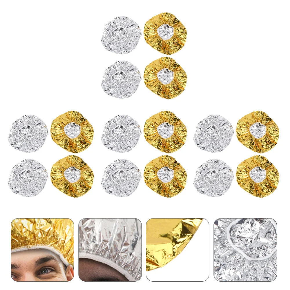 

16pcs Aluminum Foil Deep Conditioning Caps Reusable Hair Processing Caps